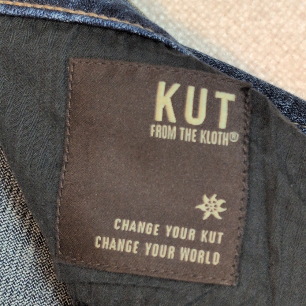 KUT from the Kloth Straight Leg Jeans Dark Wash Blue SP333MA2 Womens 6 - Picture 7 of 15
